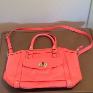 Merona Tangerine orange color Purse Long strap